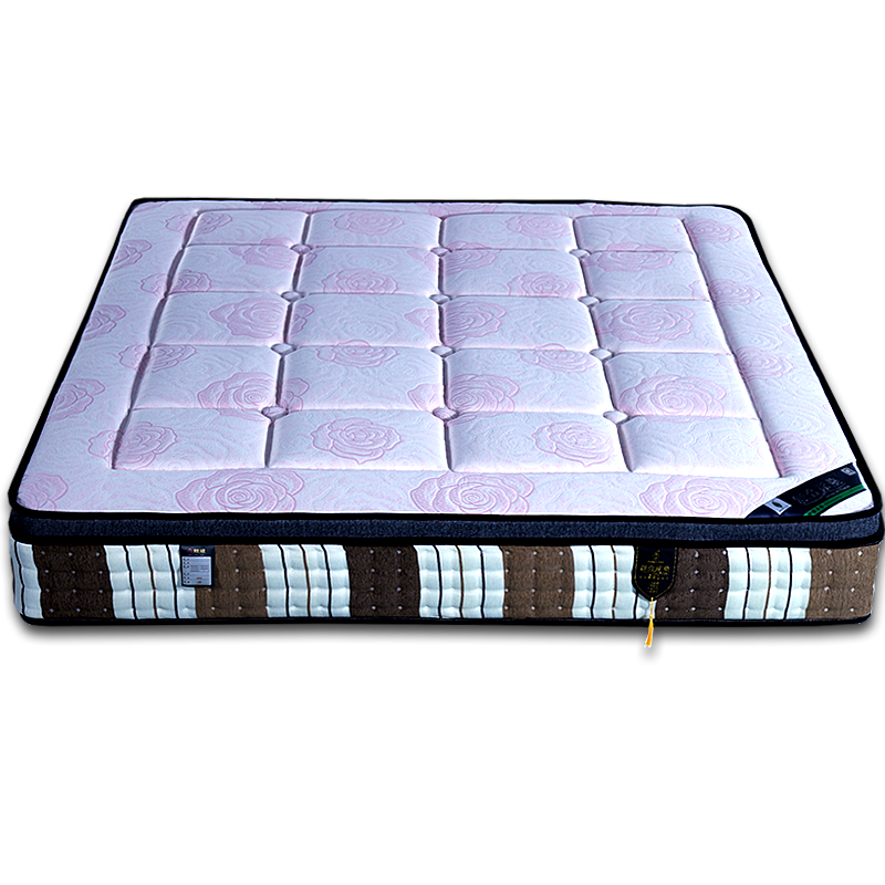 袋装弹簧床垫-加厚乳胶床垫席梦思-零压睡感体验,弹簧加棕双正面,26厘米厚(舒合SH-2110)