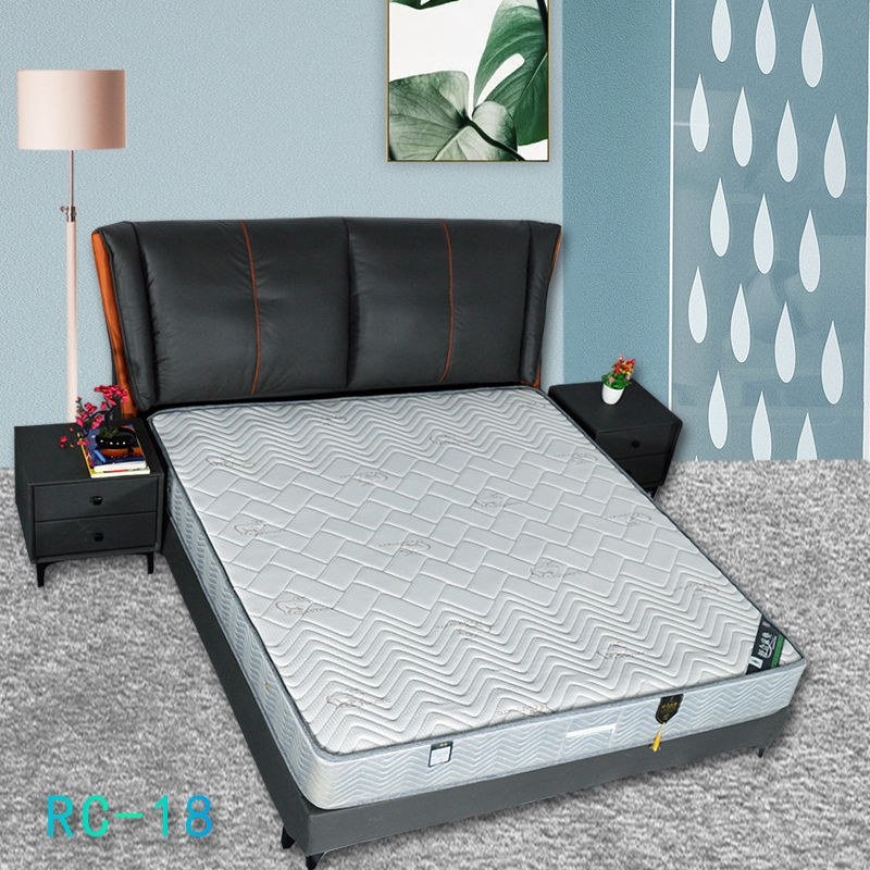 家用主卧科技布软体床-现代简约双人软床-实木软包布艺结婚双人床1.8米(舒合RC-18)