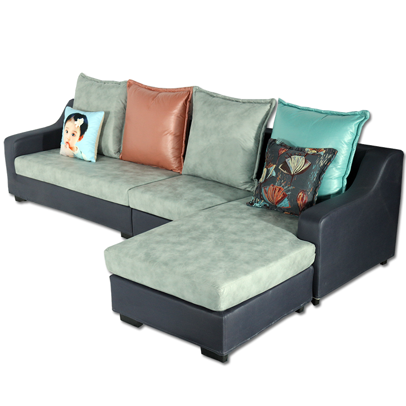 客厅流行实木沙发-流行中小户型沙发-新款布艺贵妃沙发3米(舒合SF-11)