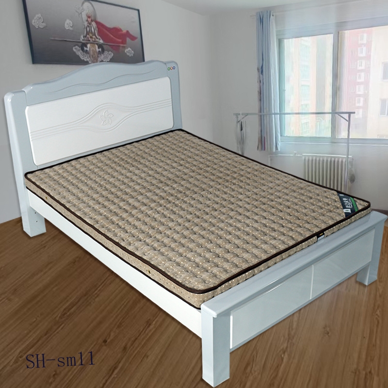 现代简约主次卧实木床-松木头材质双人1.8米儿童床-工厂直销床性价比高-舒合SH-sm11